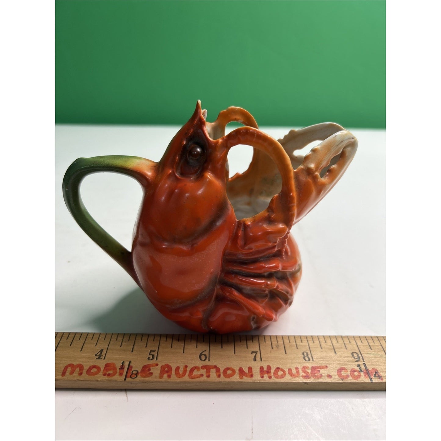Antique Royal Bayreuth Lobster Butter Pitcher Creamer Porcelain Bavaria 4" Tall