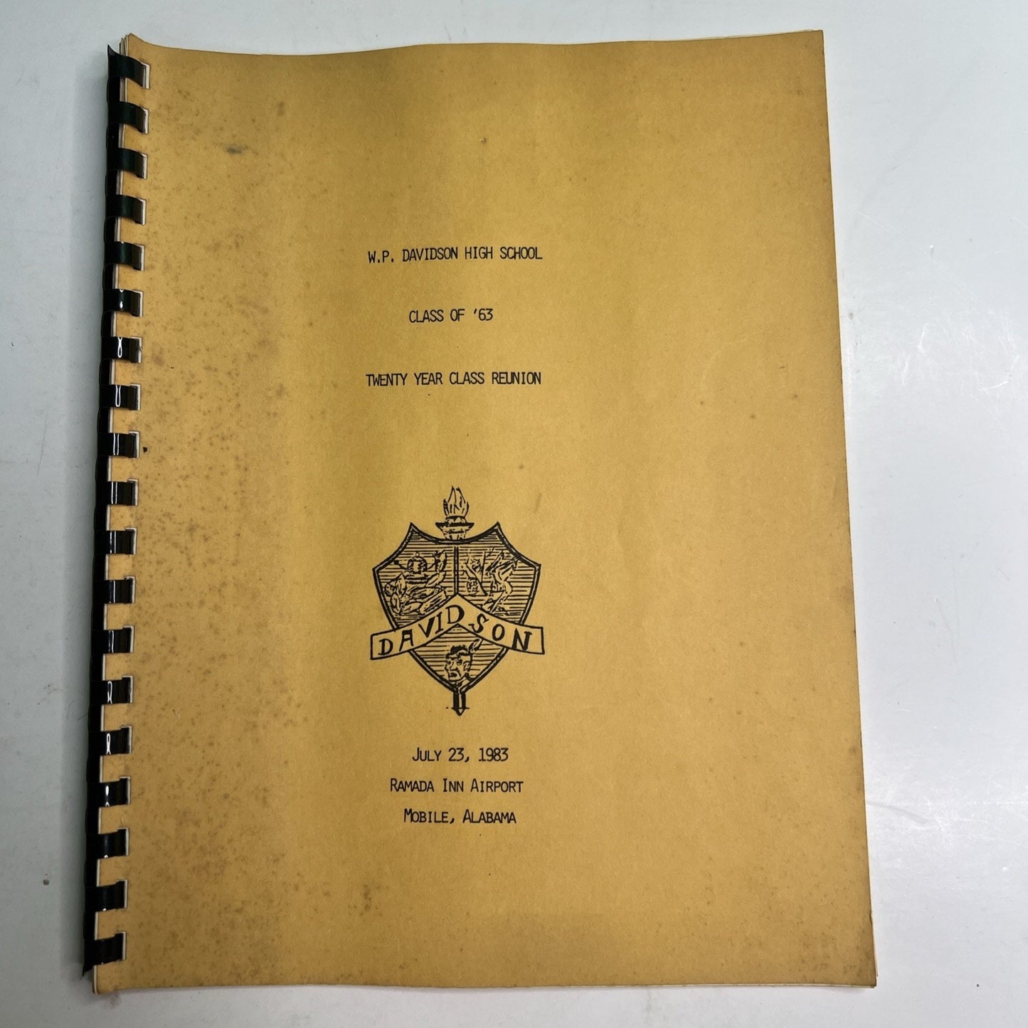 1983 WP Davidson High School Reunion Program Directory Mobile Alabama Class 1963