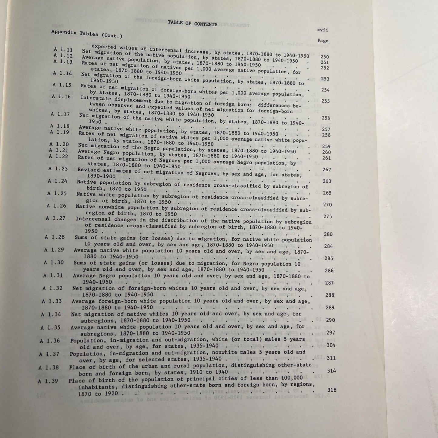 1964 HC DJ Population Redistribution Economic Growth US 1870-1950 Eldridge Thoma