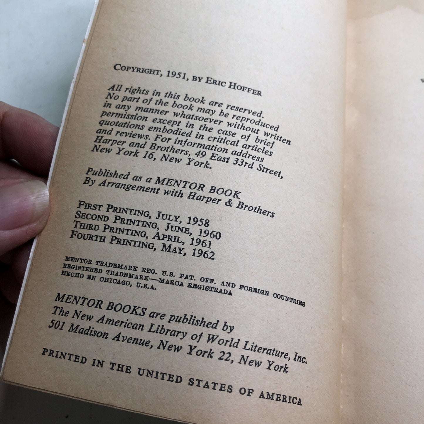 The True Believer by Eric Hoffer Thoughts On The Nature Of Mass Movements 1962