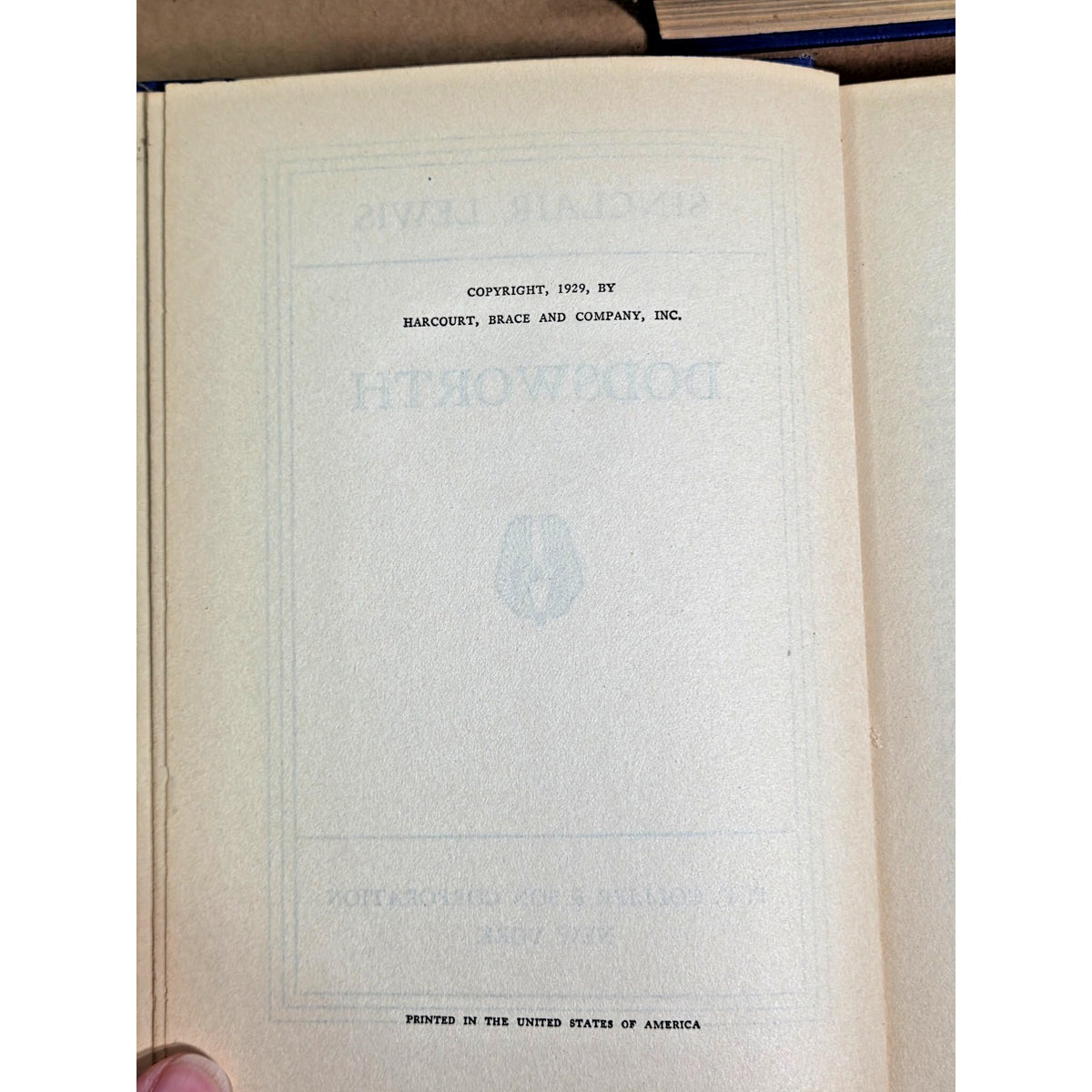 Sinclair Lewis Vintage Book Set- Main Street and Dodsworth Collier Editions