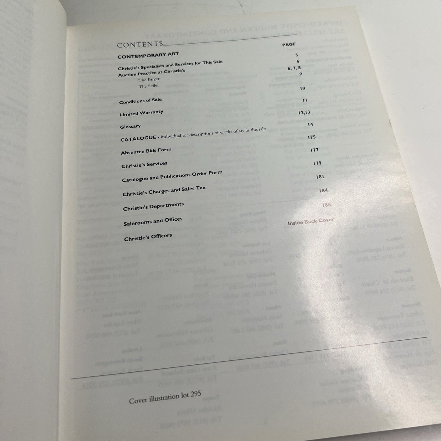 Christie’s Contemporary Art II Day Auction Catalog NY May 8, 1996 Warhol Mao