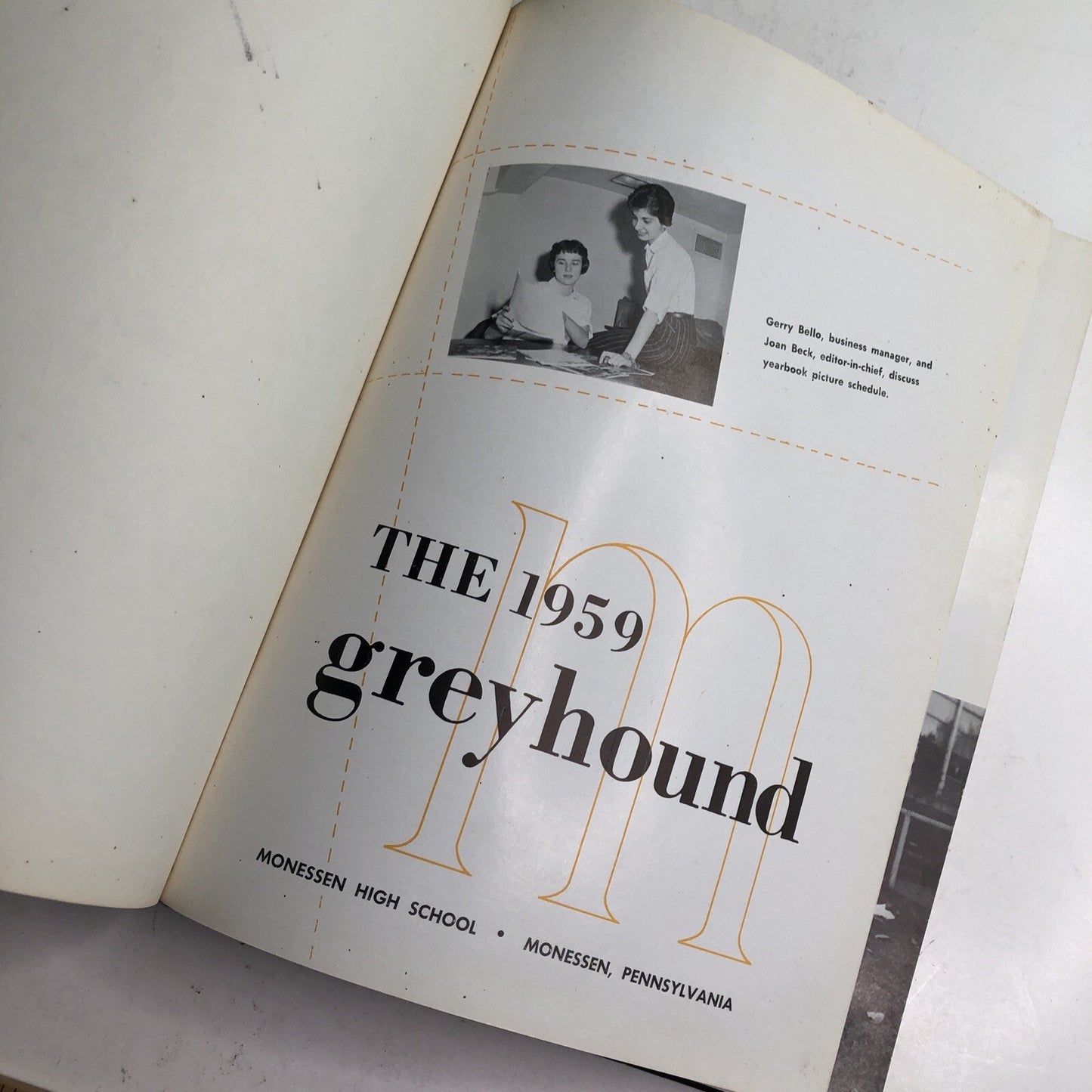 1959 GREYHOUND YEARBOOK Monessen Pennsylvania PA High School