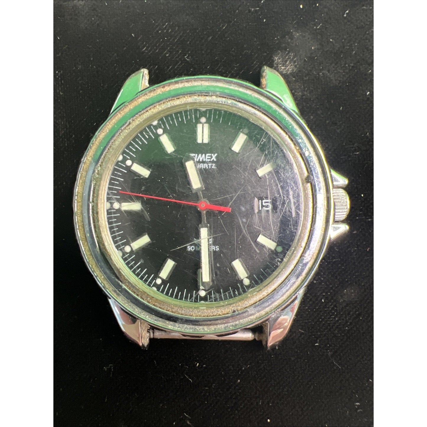 Lot Of 2 TIMEX QUARTZ WATCH FACES 395LA & CR2016 Cell Repair Parts Not Working