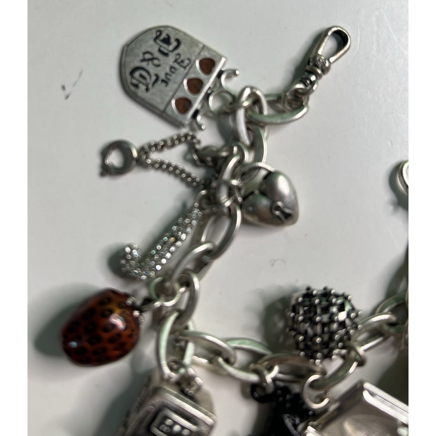 Vintage Juicy Couture Charm Bracelet With Charms & Original Box 7”