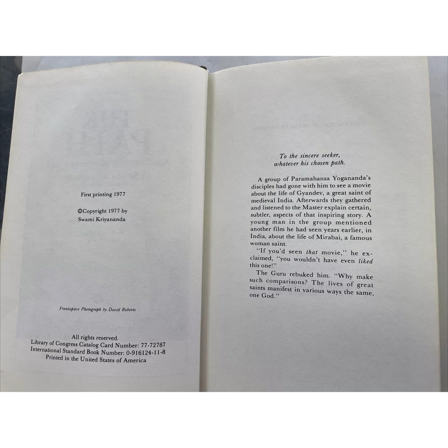 The Path : A Spiritual Autobiography by J. Donald Walters (1977, Hardcover)