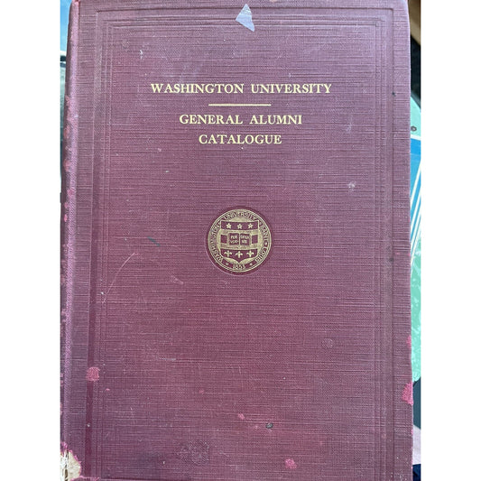 1917 Washington University General Alumni Catalogue HC