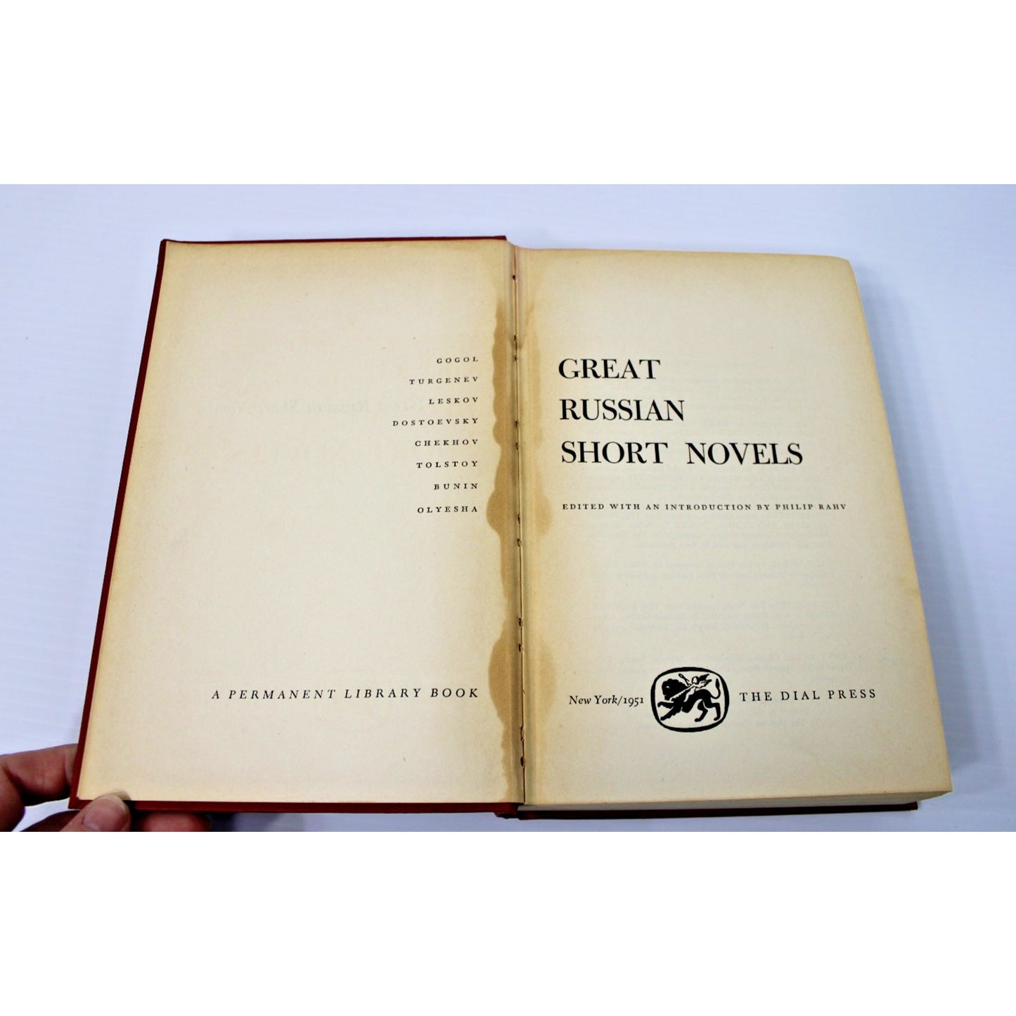 Great Russian Short Novels- Dial Permanent Library Book, 1951, Chekhov, Tolstoy