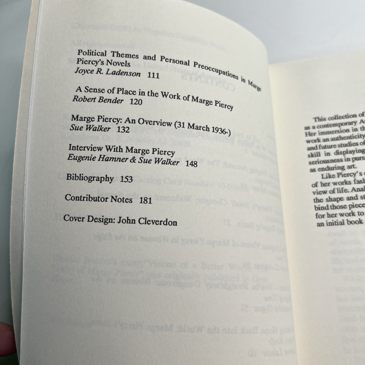 1991 PB 1st Edition Ways Of Knowing Essays On Marge Piercy Mobile Alabama Pub