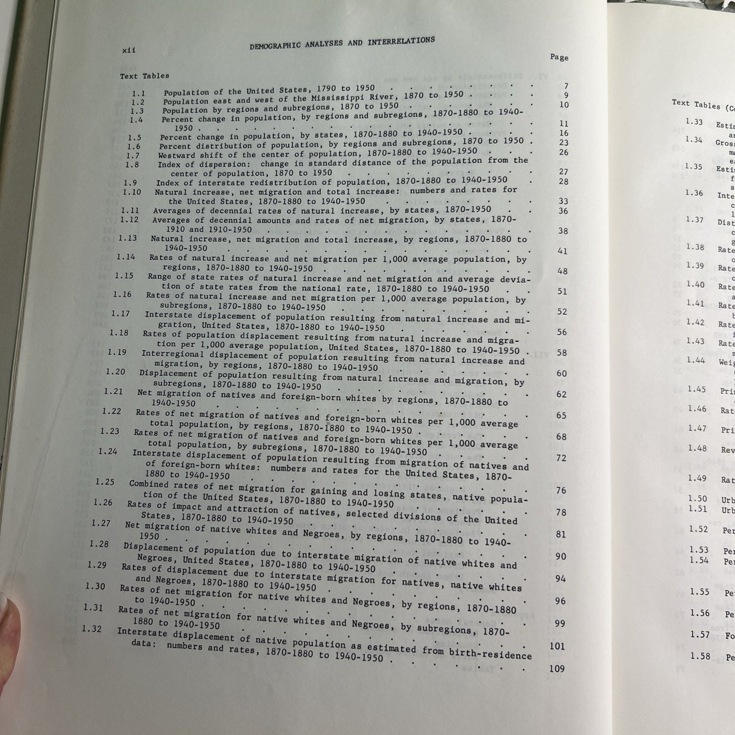 1964 HC DJ Population Redistribution Economic Growth US 1870-1950 Eldridge Thoma