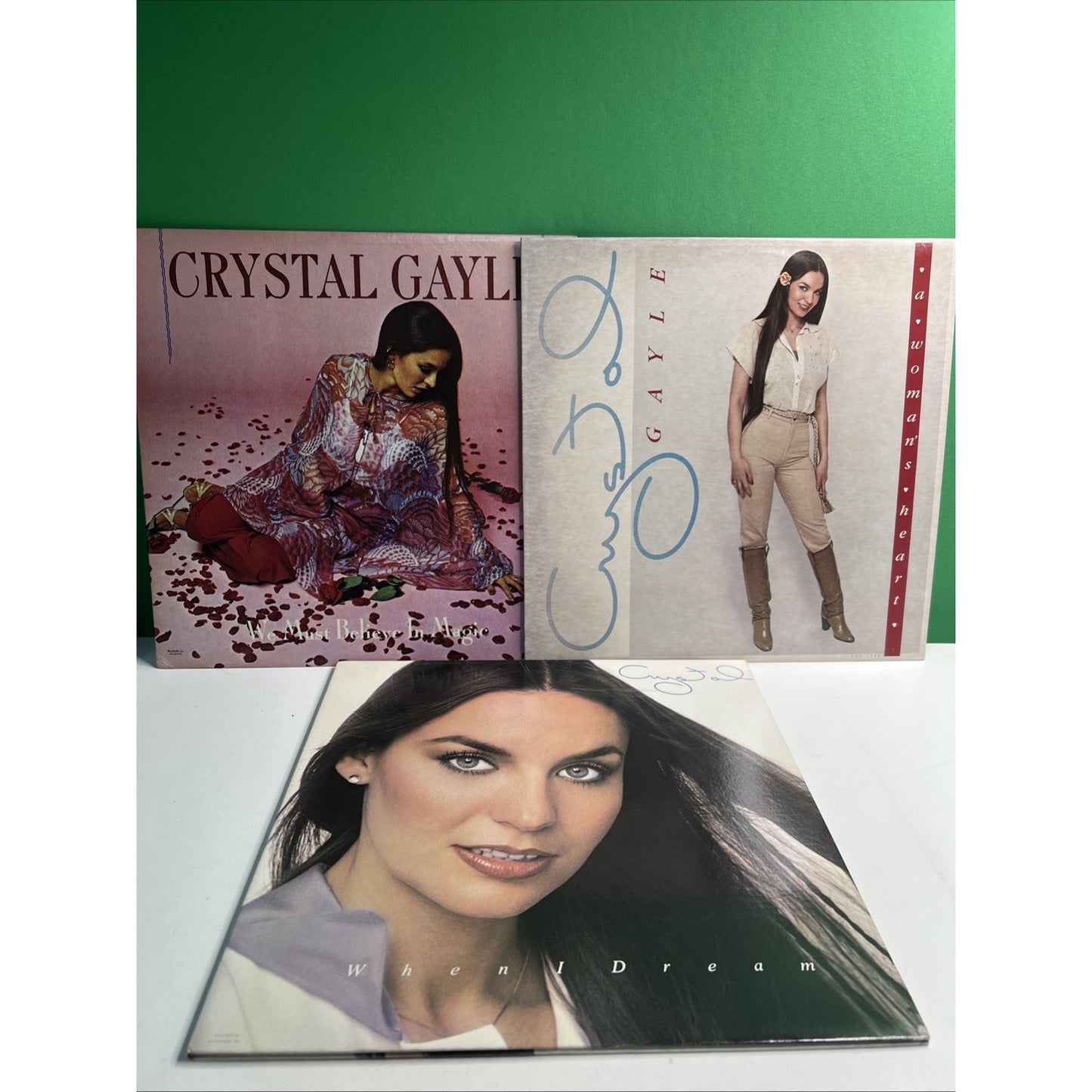 Lot Of 3 CRYSTAL GAYLE LP Records Believe In Magic Woman’s Heart When I Dream