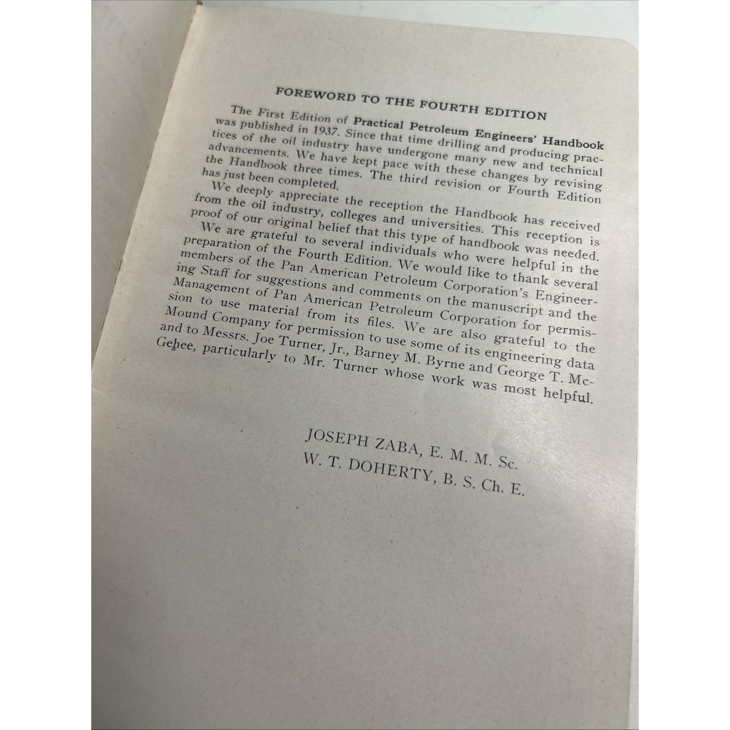 1956 Practical Petroleum Engineers’ Handbook Fourth Edition by Zaba & Doherty