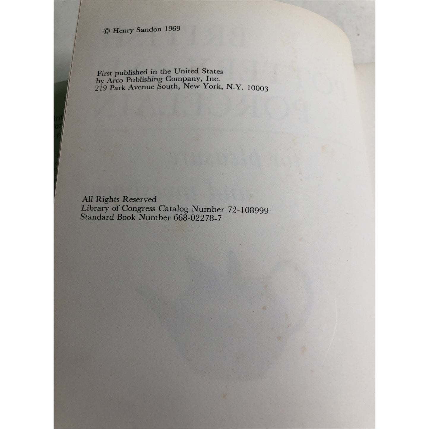 BRITISH POTTERY AND PORCELAIN For Pleasure And Investment 1969 HC Henry Sandon
