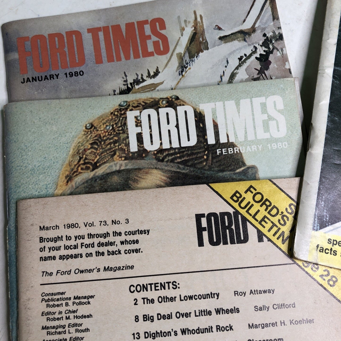 Lot Of 10 FORD TIMES MAGAZINE COLLECTION 1975 (1), 1979 (6), 1980 (3)