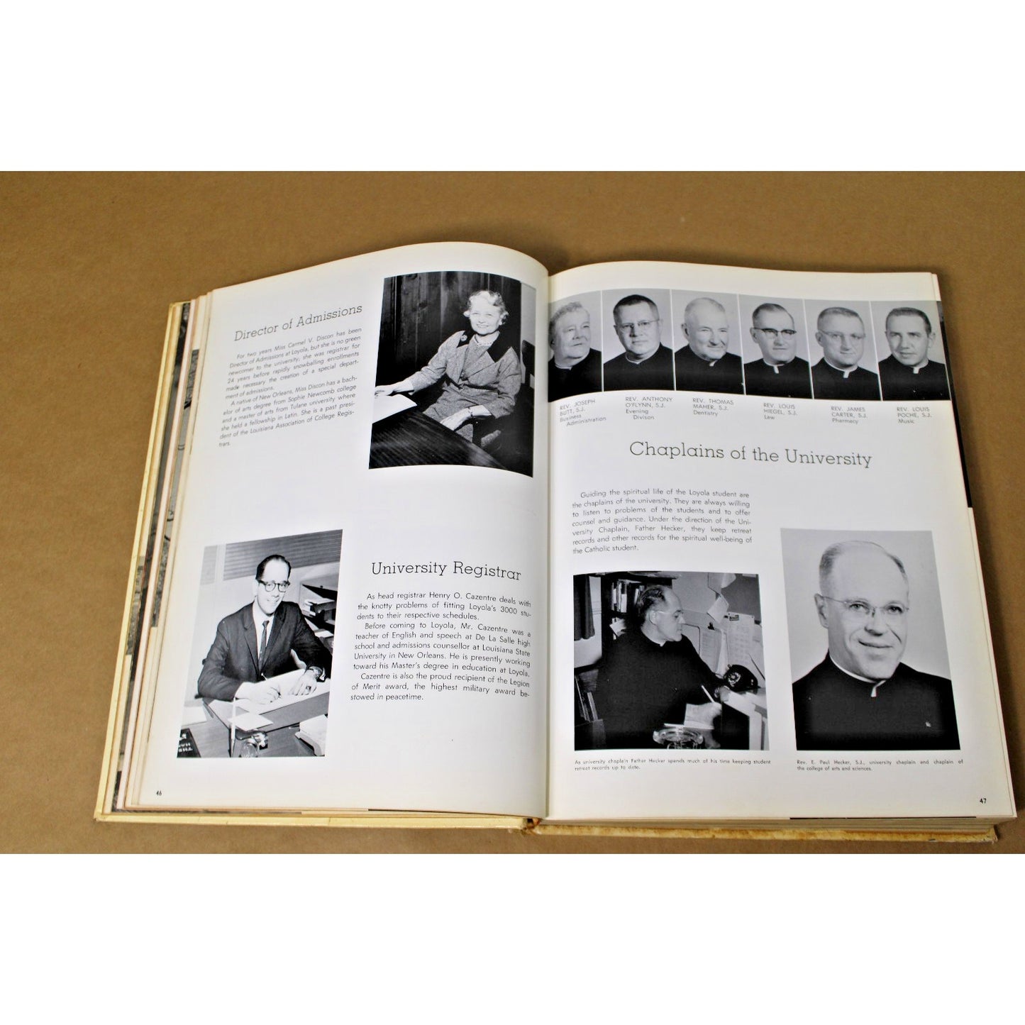 1963 Loyola University at New Orleans "The Wolf" Vintage Yearbook