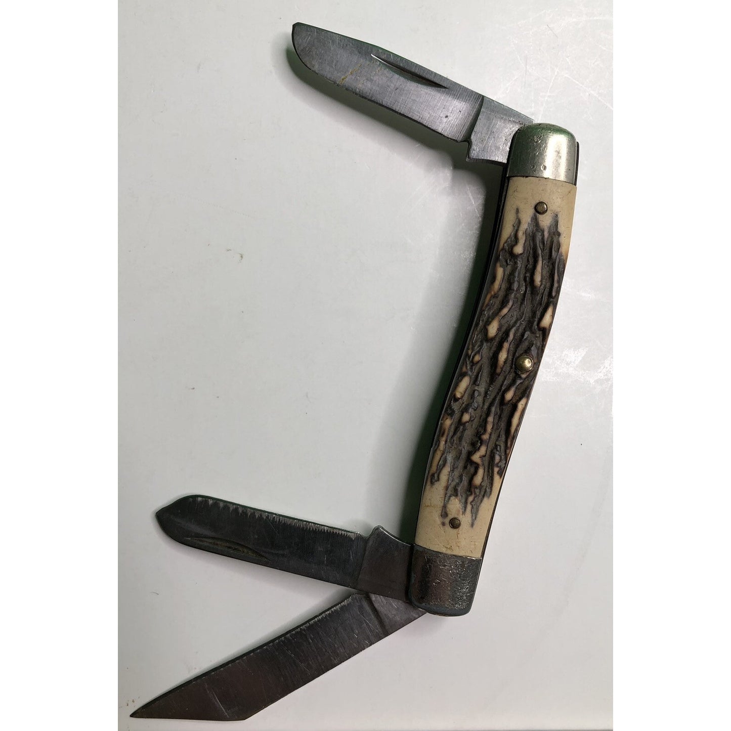 Lot Of 3 Vintage Pocket Knives Schrade Tree Brand Pakistan Some Damage Read All