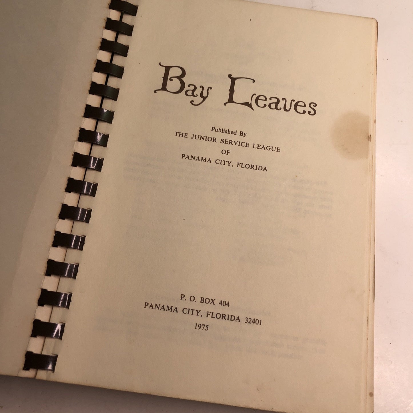 Bay Leaves Collection Recipes Panama City FL Florida Junior League Cookbook 1986