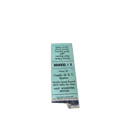 Vintage Mid Century Matchbook A I Service West Wendover Nevada