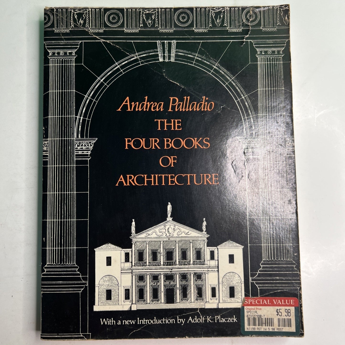 Andrea Palladio THE FOUR BOOKS OF ARCHITECTURE 1965 Dover PB Illustrated