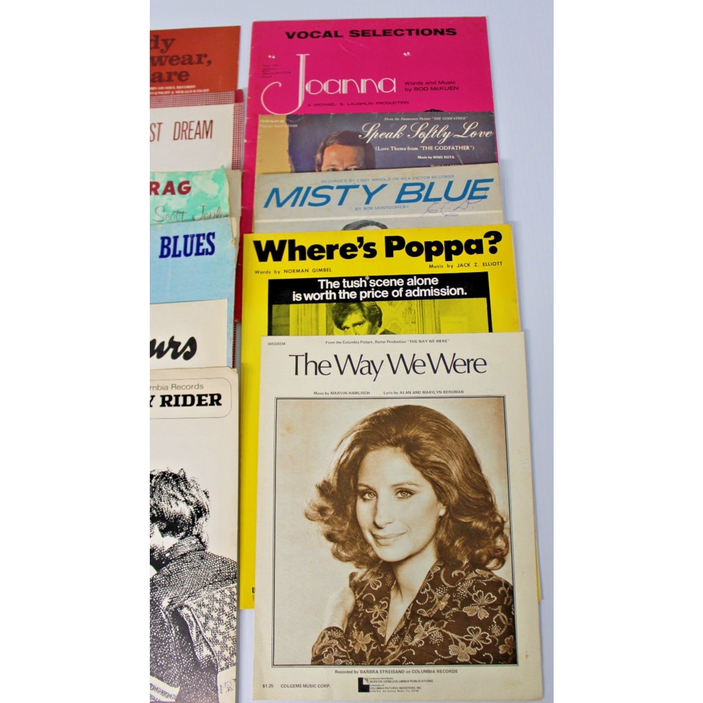 16 Pc Vintage Sheet Music + Song Book- Streisand, Scott Joplin, Wide Variety!