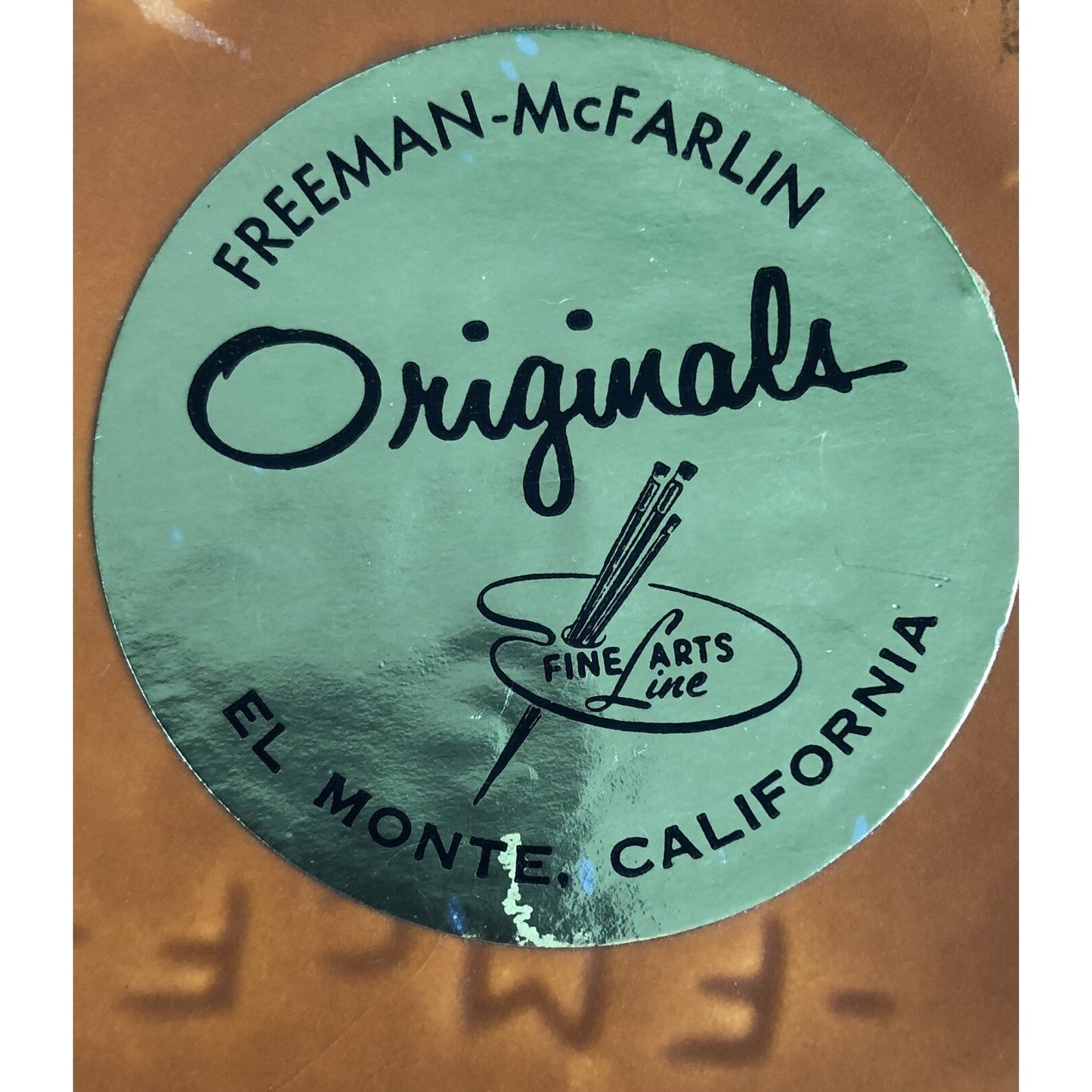 MCM Freeman McFarlin Originals POTTERY VASE Orange Gold El Monte California