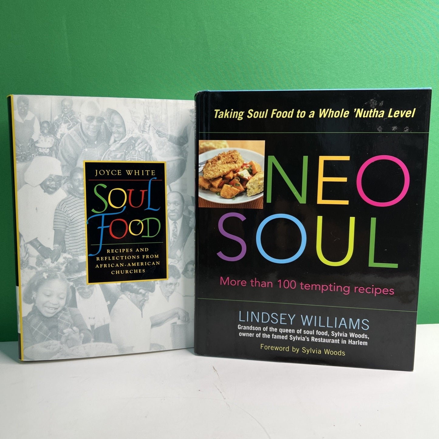 Cookbook Bundle Lot Neo Soul By Williams 2006 & Soul Food By White 1998 HC DJ