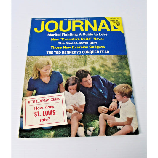 1968 September Ladies' Home Journal- Ted Kennedy, Maud Adams, Vintage Ads, Retro