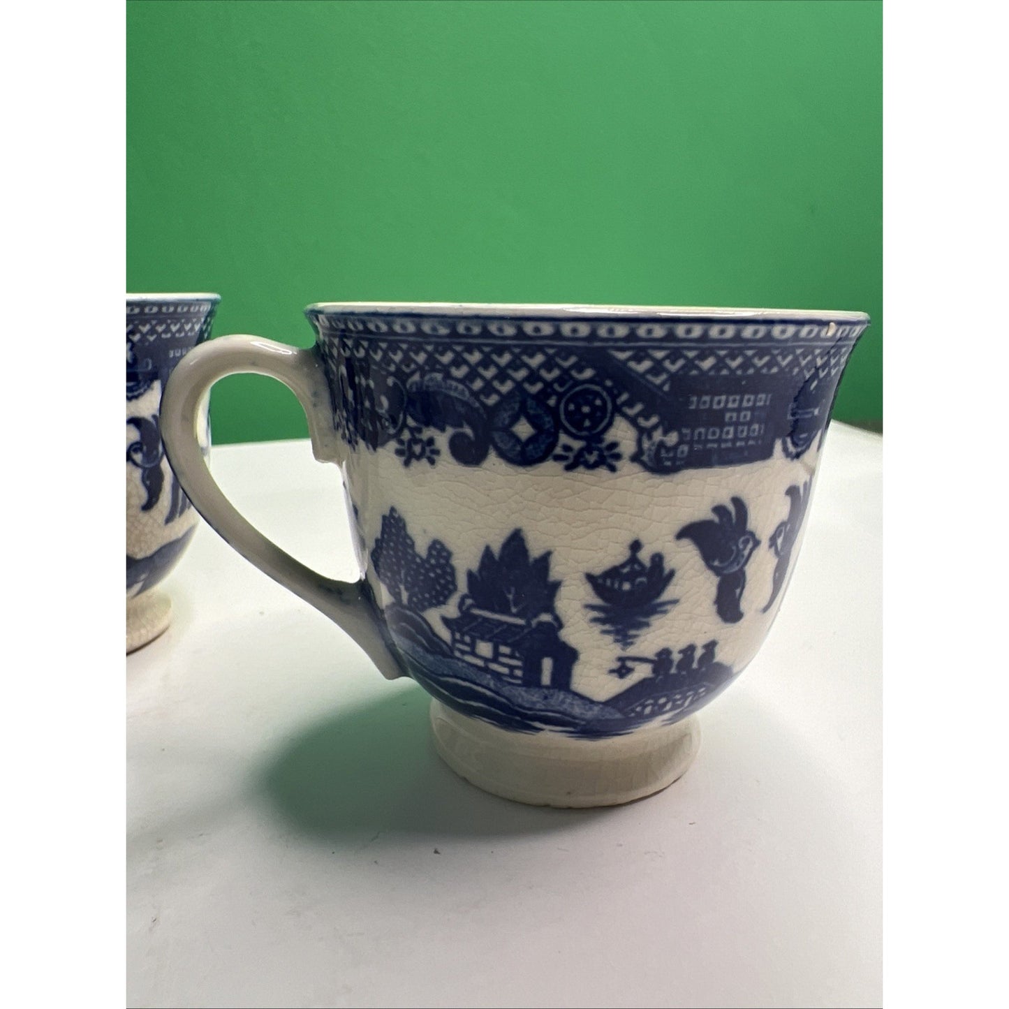 5 piece Vintage Japan Blue Willow Demitasse Petite Coffee Tea Hot Chocolate Set