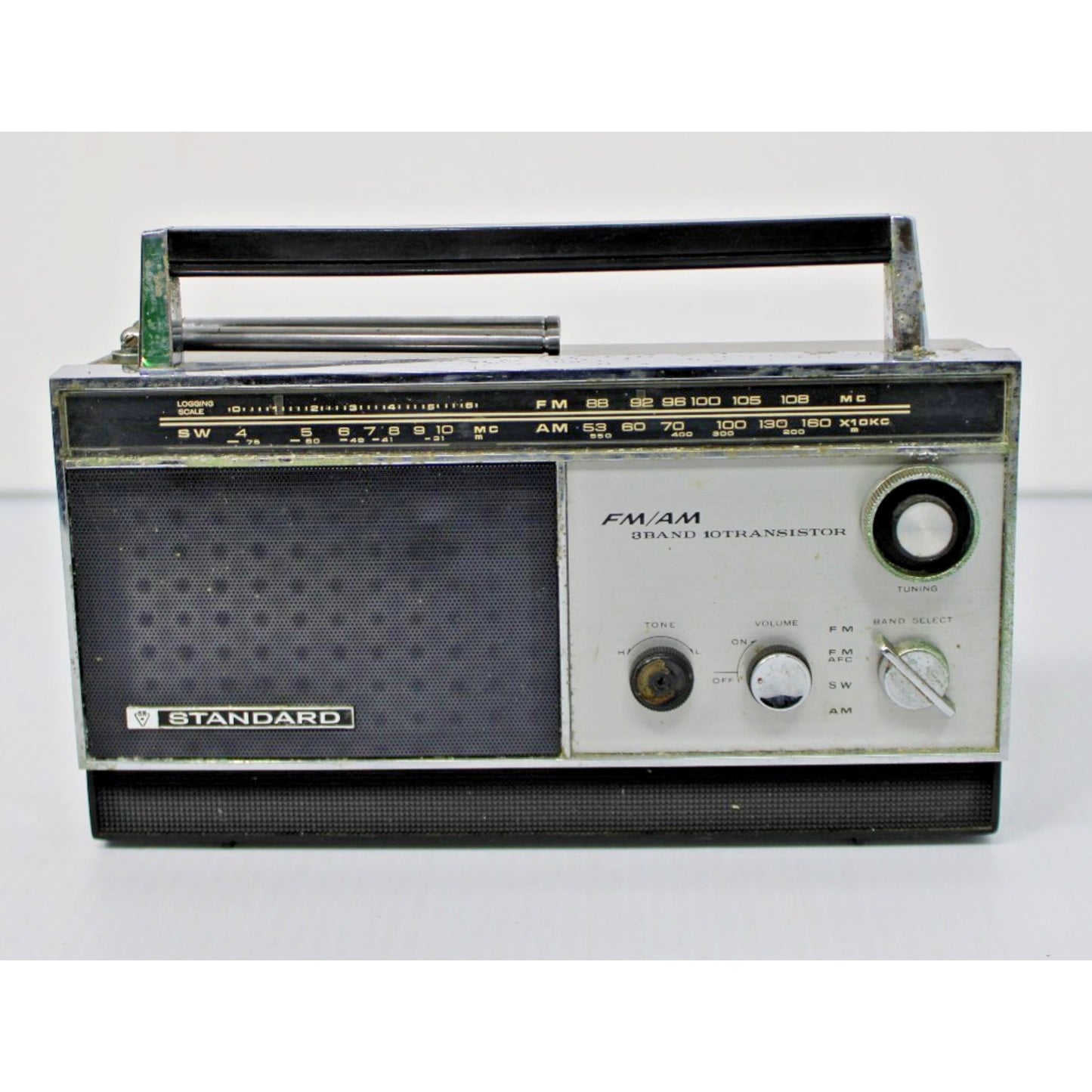 Vintage Retro Standard Portable 3-Band AM/ FM/ SW Transistor Radio SR-J808FA