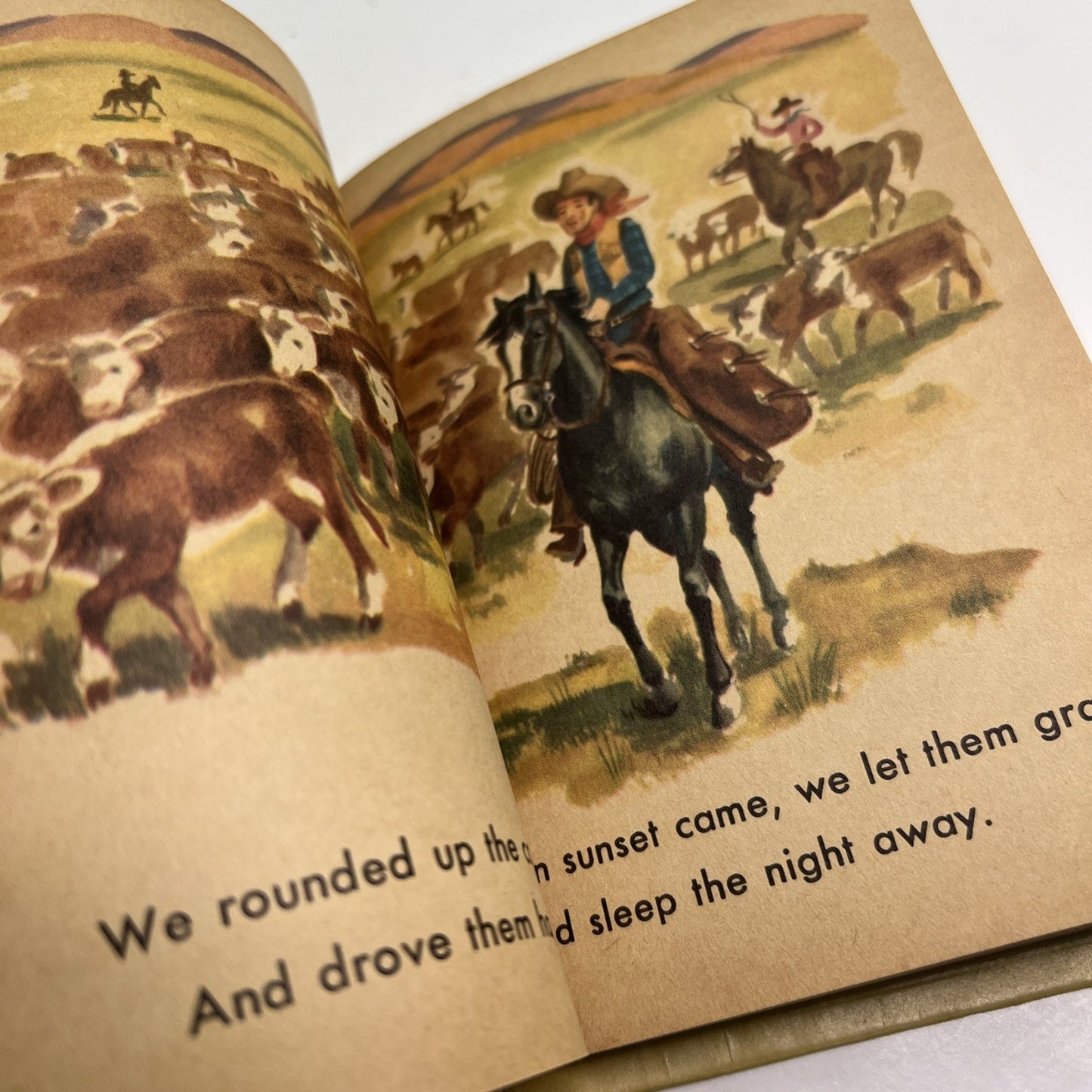 COWBOY DAN Vintage Children's Junior Elf Book Rand McNally 1951 Rare