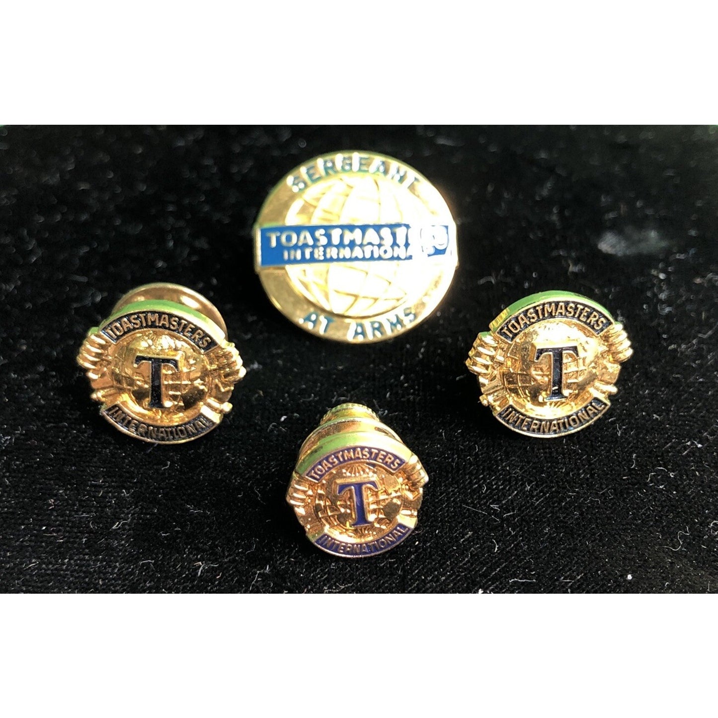 Lot 4 Toastmasters International Pins Lapel Pocket Hat Sergeant At Arms