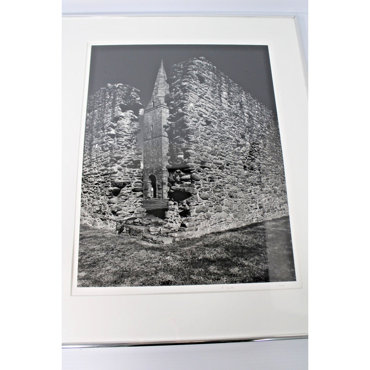 Silver Gelatin Print, Castle Ruin, Hand Signed, Russell Goodloe 1997 Mobile, AL