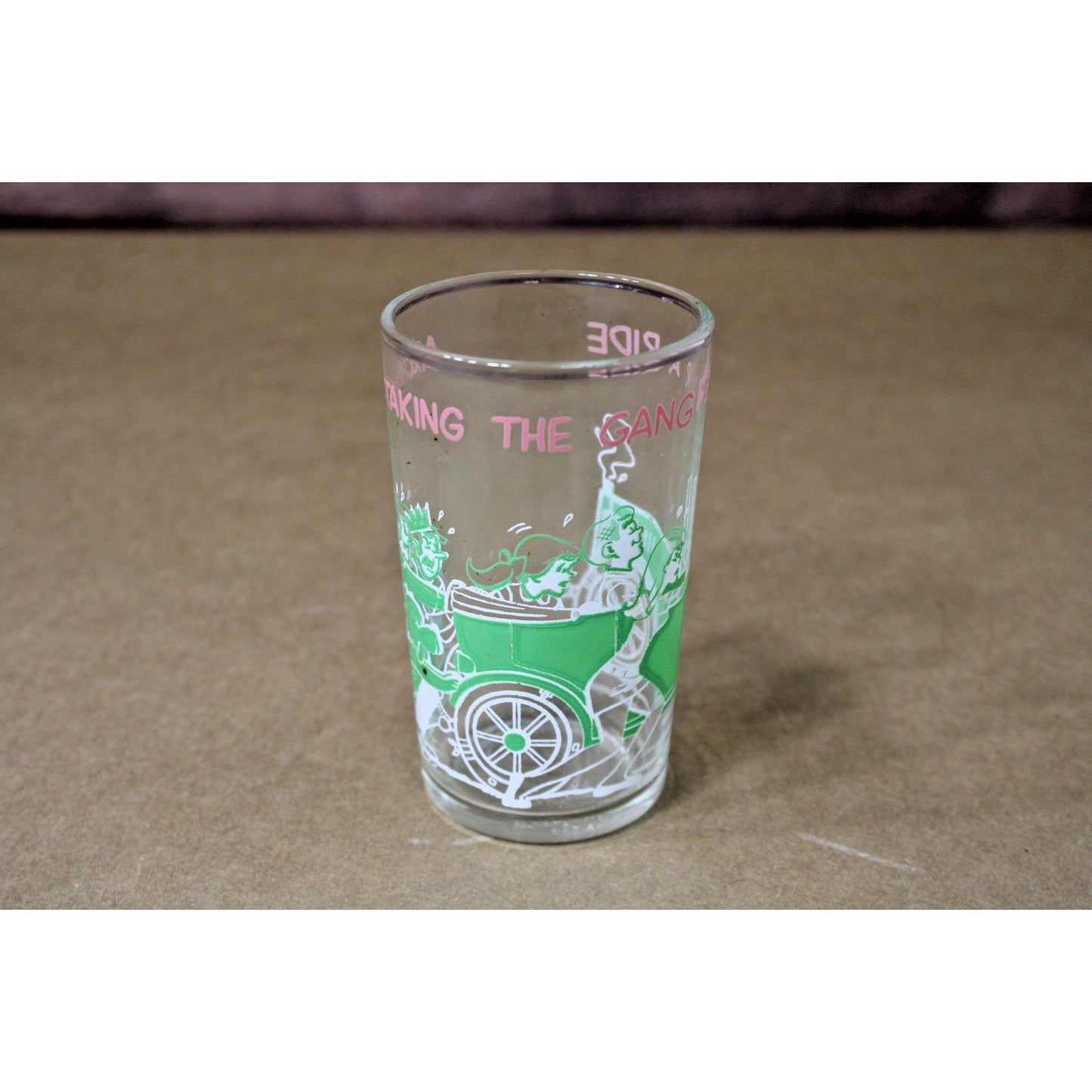Archie Comics 1971 Collectible Juice Glass Vintage "Taking the Gang for a Ride"