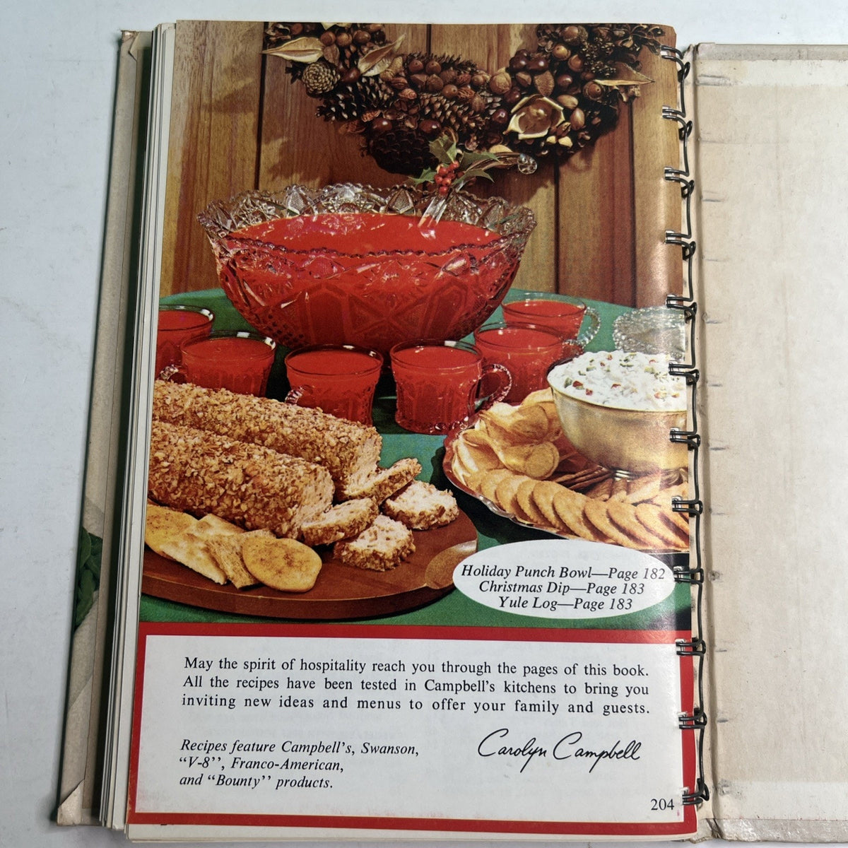 1968 Campbell Cookbook: Easy Ways to Delicious Meals Spiral Bound Illustrated