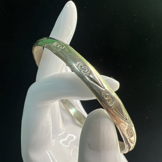 Vintage Mexico Sterling 925 Bangle Bracelet 21 Grams Solid
