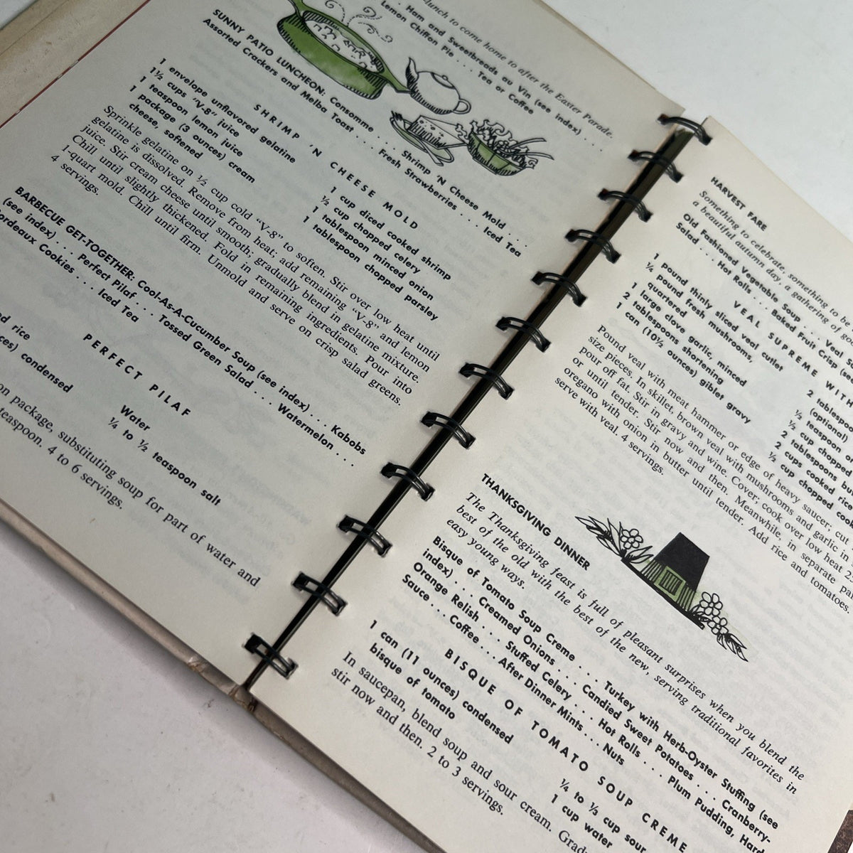 1968 Campbell Cookbook: Easy Ways to Delicious Meals Spiral Bound Illustrated