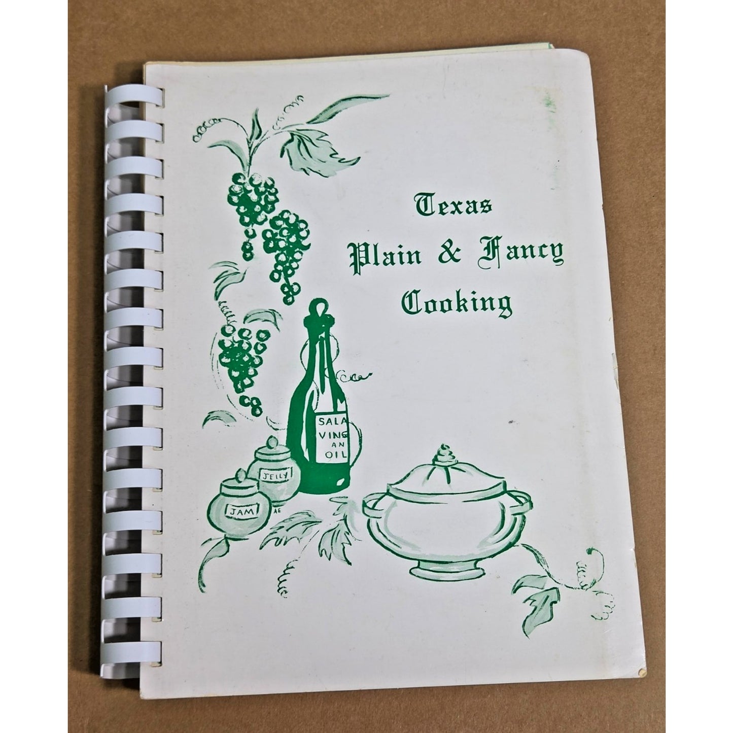Vintage 1965 Texas Plain & Fancy Cooking Cookbook District II Garden Clubs