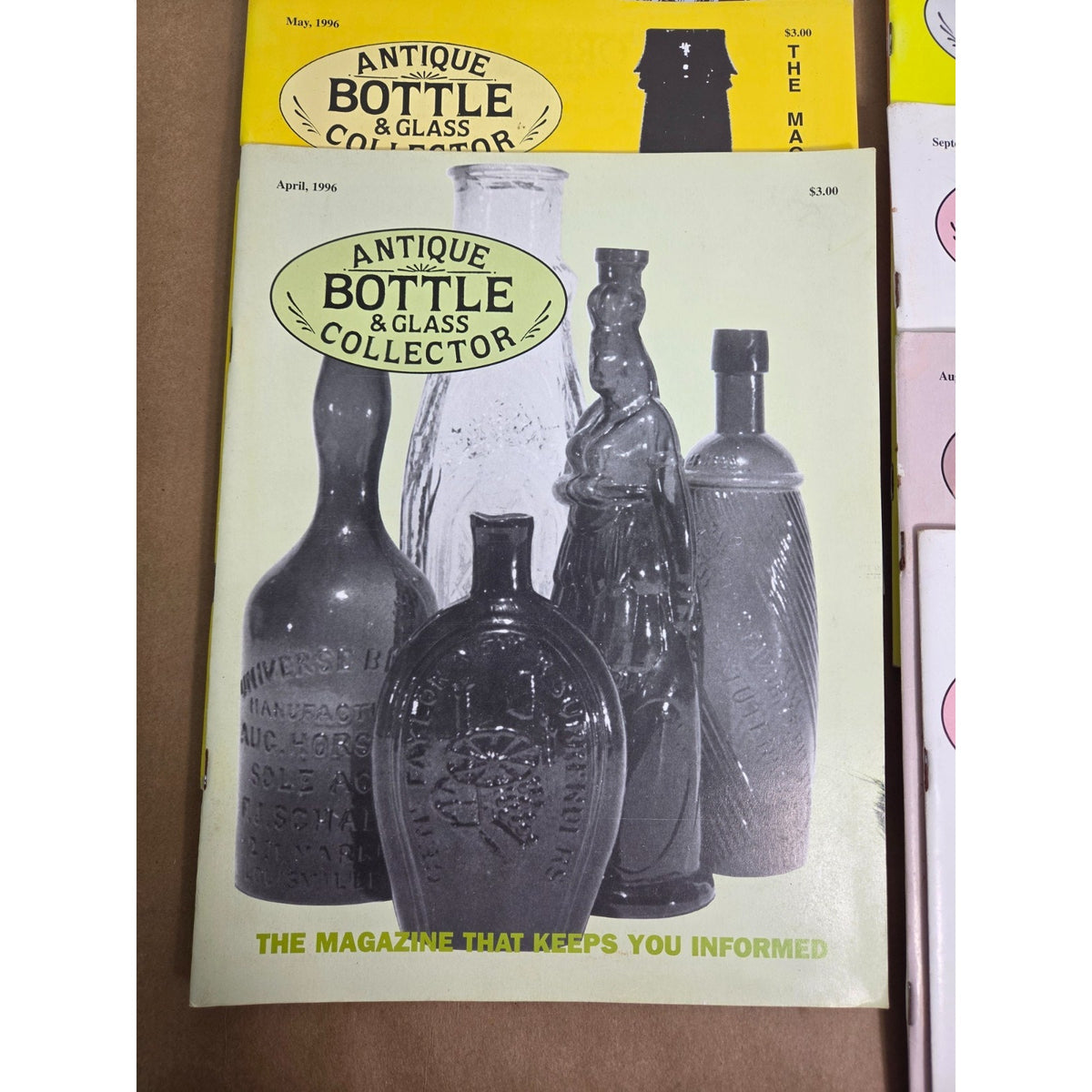 Vintage Antique Bottle & Glass Collector Magazine Lot 1996 Full Year 11 Issues