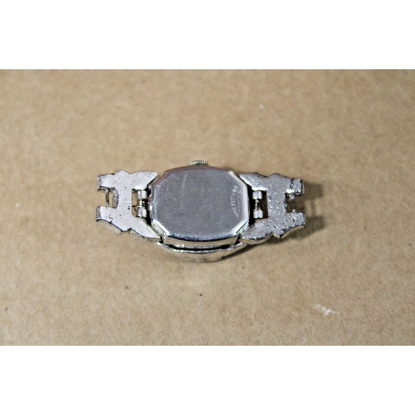 Vintage Women's Bulova Hidden-Face Jeweled Evening Watch for Restoration