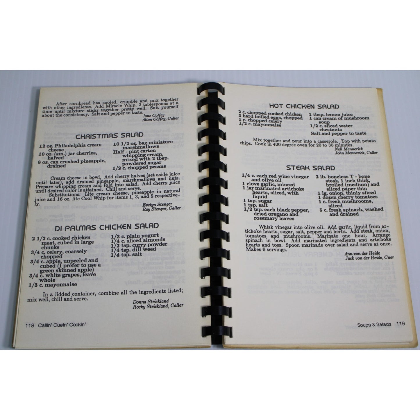 Vintage Callin' Cuein' Cookin' North Texas Callers Assoc. Square Dance Cookbook