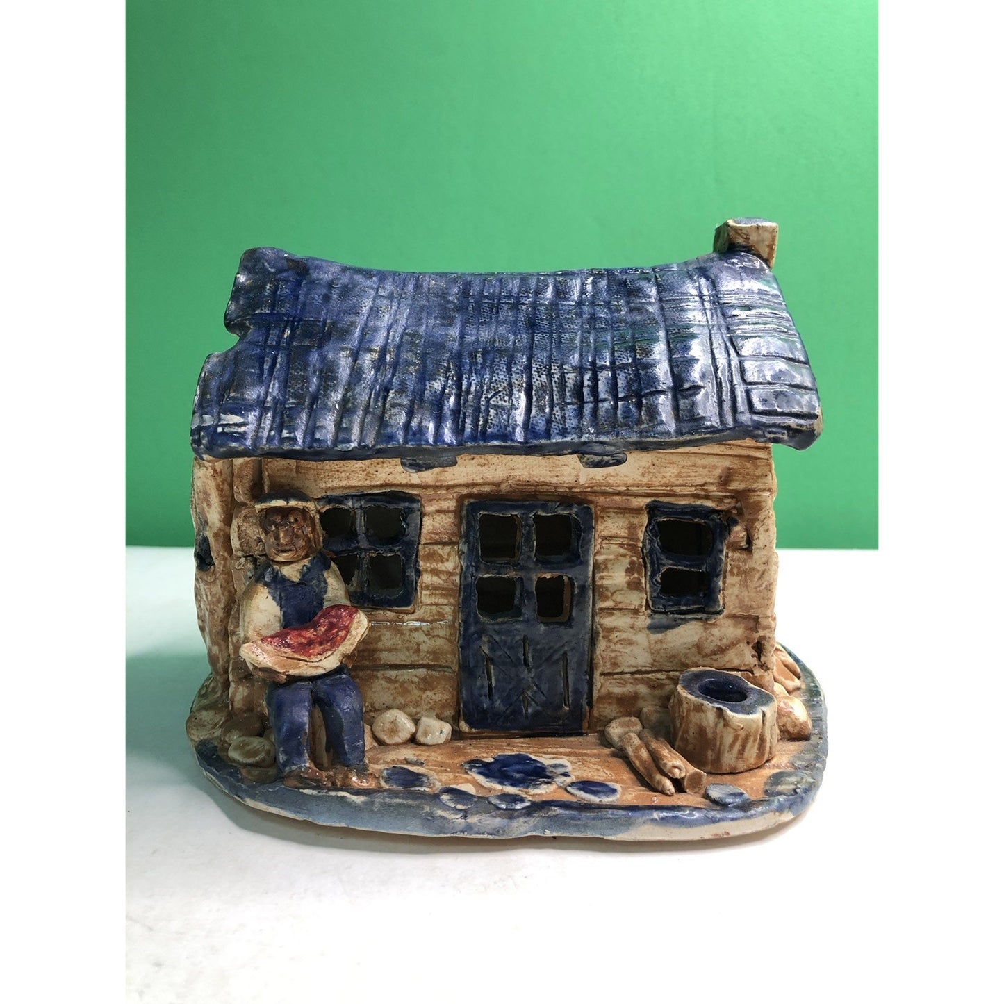 BENNETT POTTERY Sharecropper’s Shack Sculpture Fairhope Alabama Artist 1987