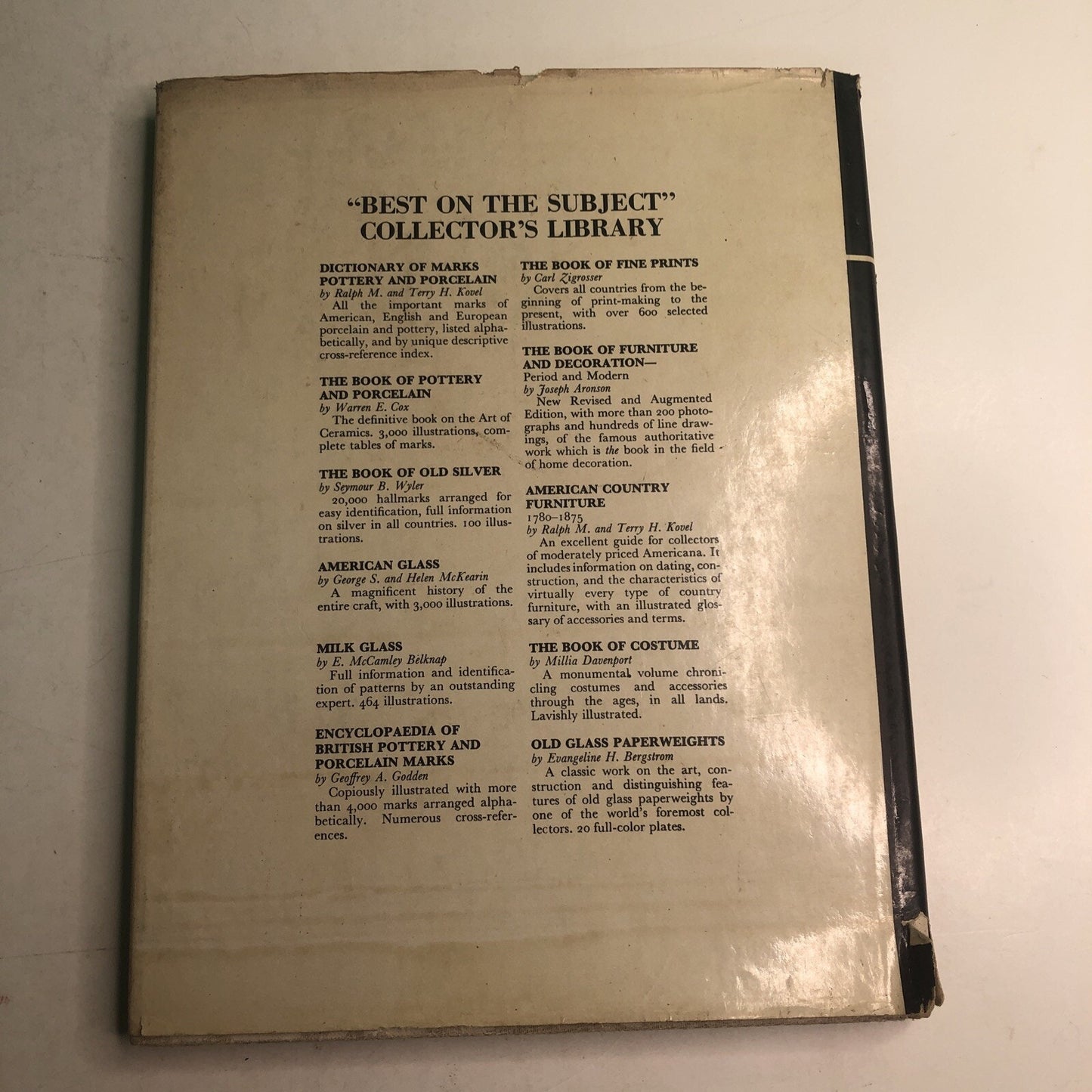 A SOCIAL HISTORY OF FURNITURE DESIGN FROM B.C. 1300 TO A.D. 1960 John Gloag HC