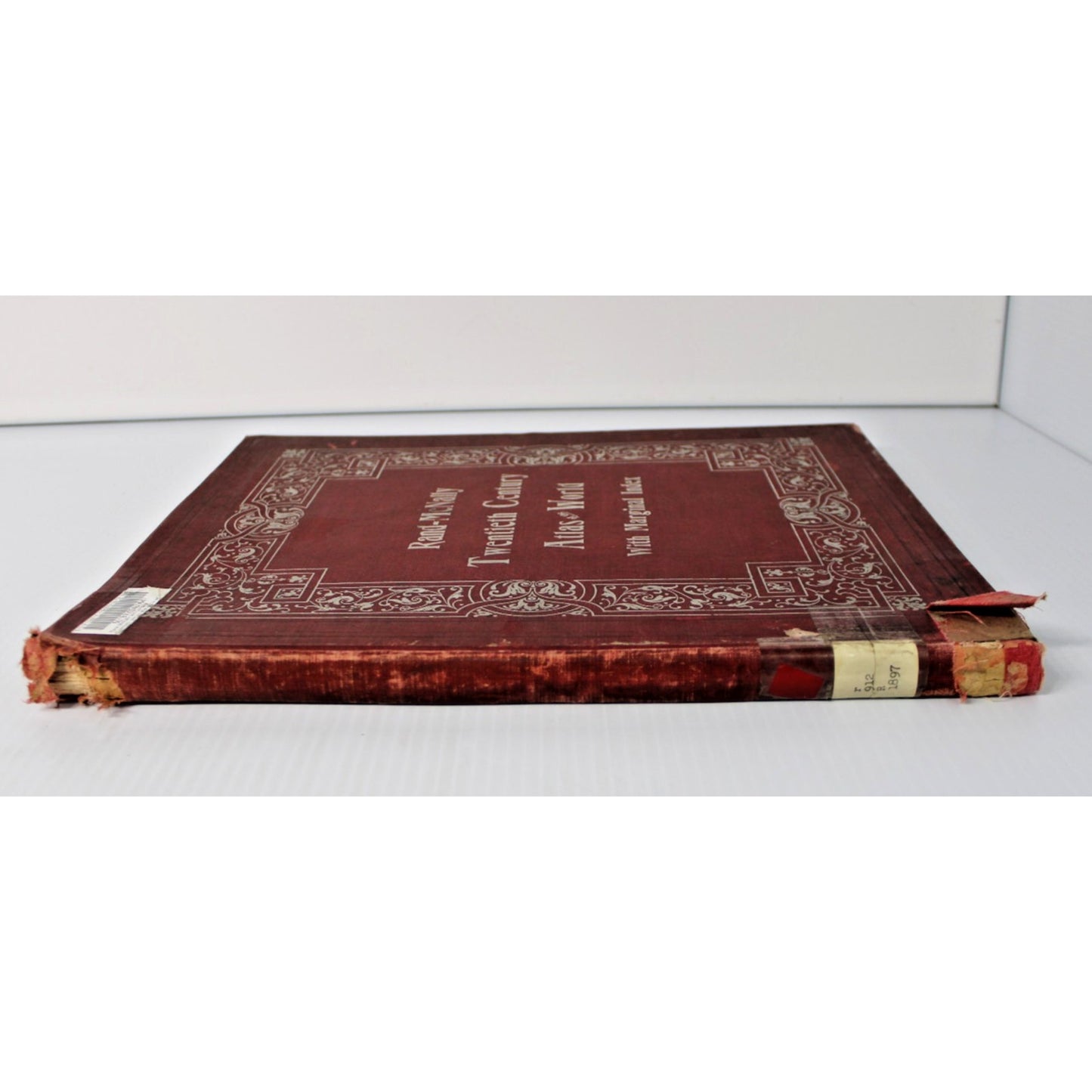 Antique 1898 Rand-McNally Twentieth Century Atlas of the World w/ Marginal Index