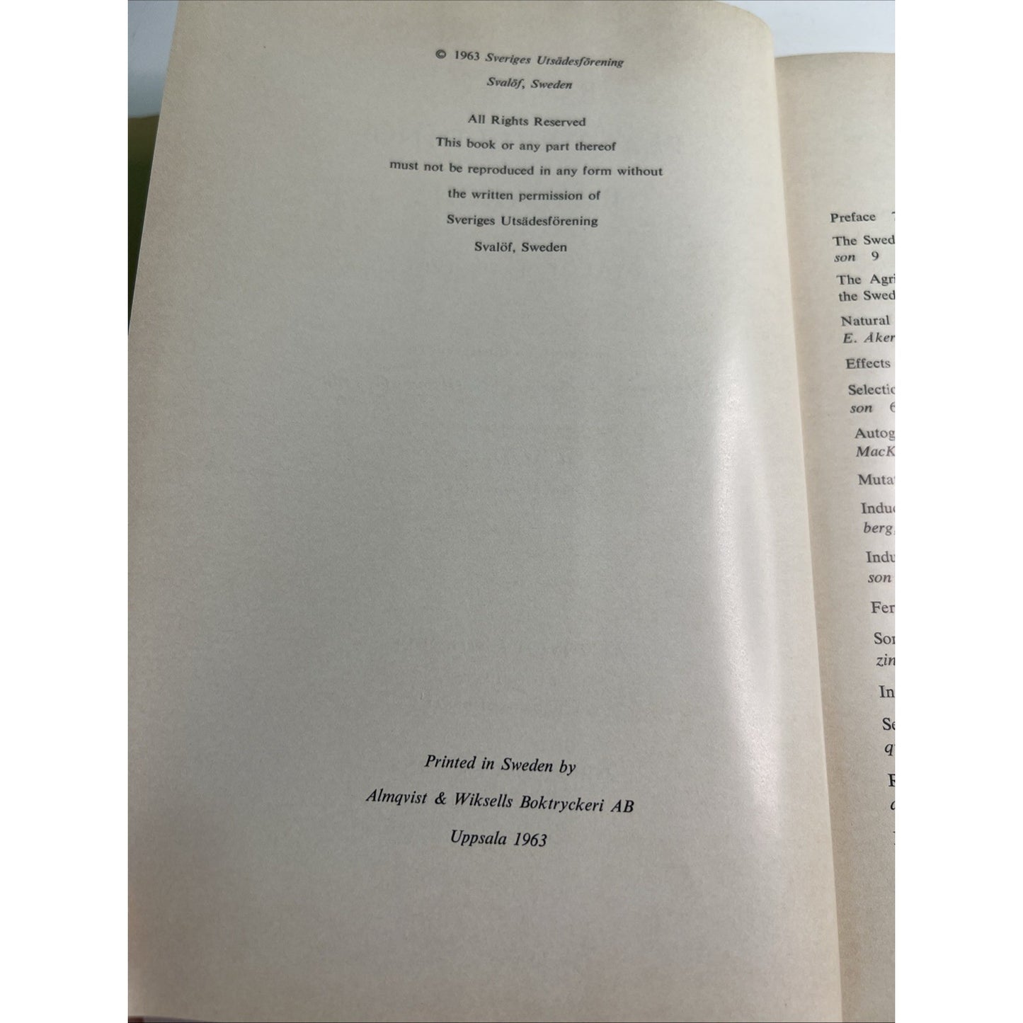1963 HC DJ Recent Plant Breeding Research By Akerberg & Hagberg