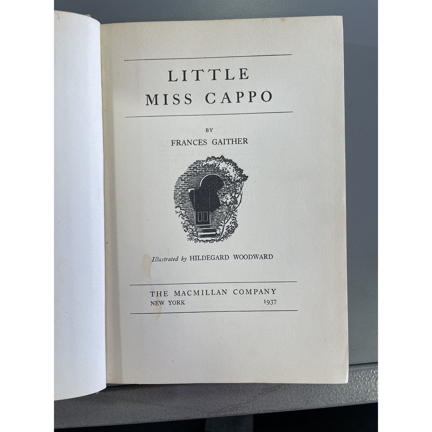 Little Miss Capo by Frances Gaither 1937 SIGNED BY AUTHOR Illustrated Woodward