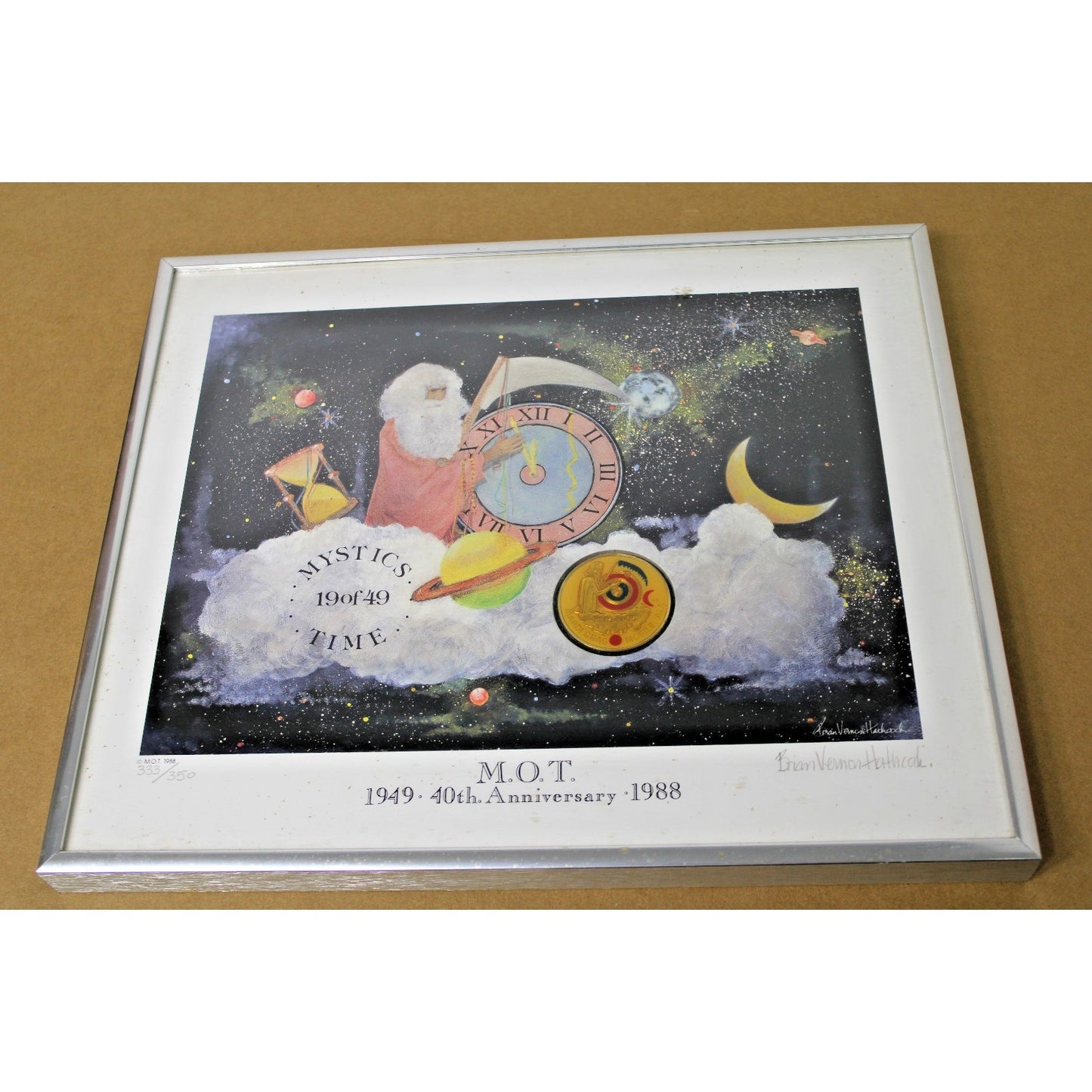 Signed, Numbered Mobile Mardi Gras M.O.T. Print/ Doubloon, Brian Vernon Hathcock