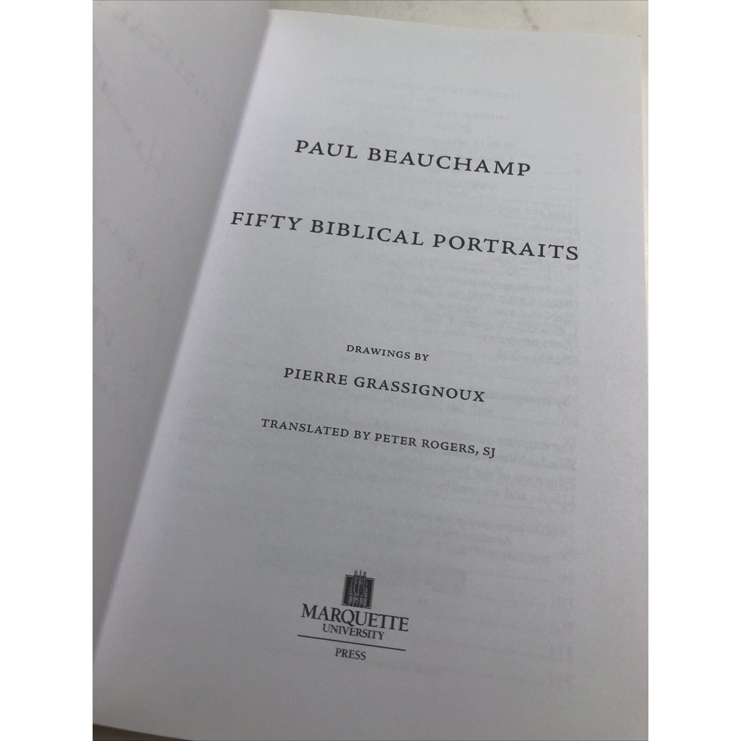 Fifty Biblical Portraits Beachamp Rogers Grassignoux PB SIGNED TRANSLATOR 2011