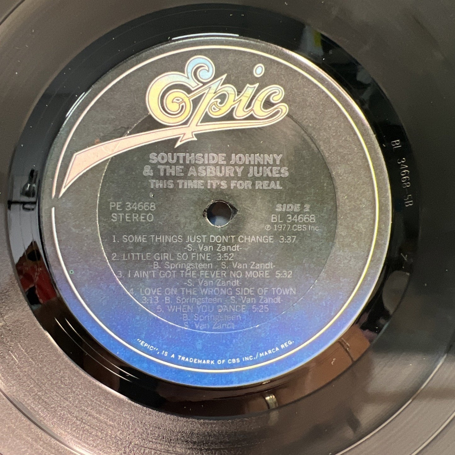 Southside Johnny And The Asbury Jukes This Time It's For Real 1977 Vinyl LP CBS