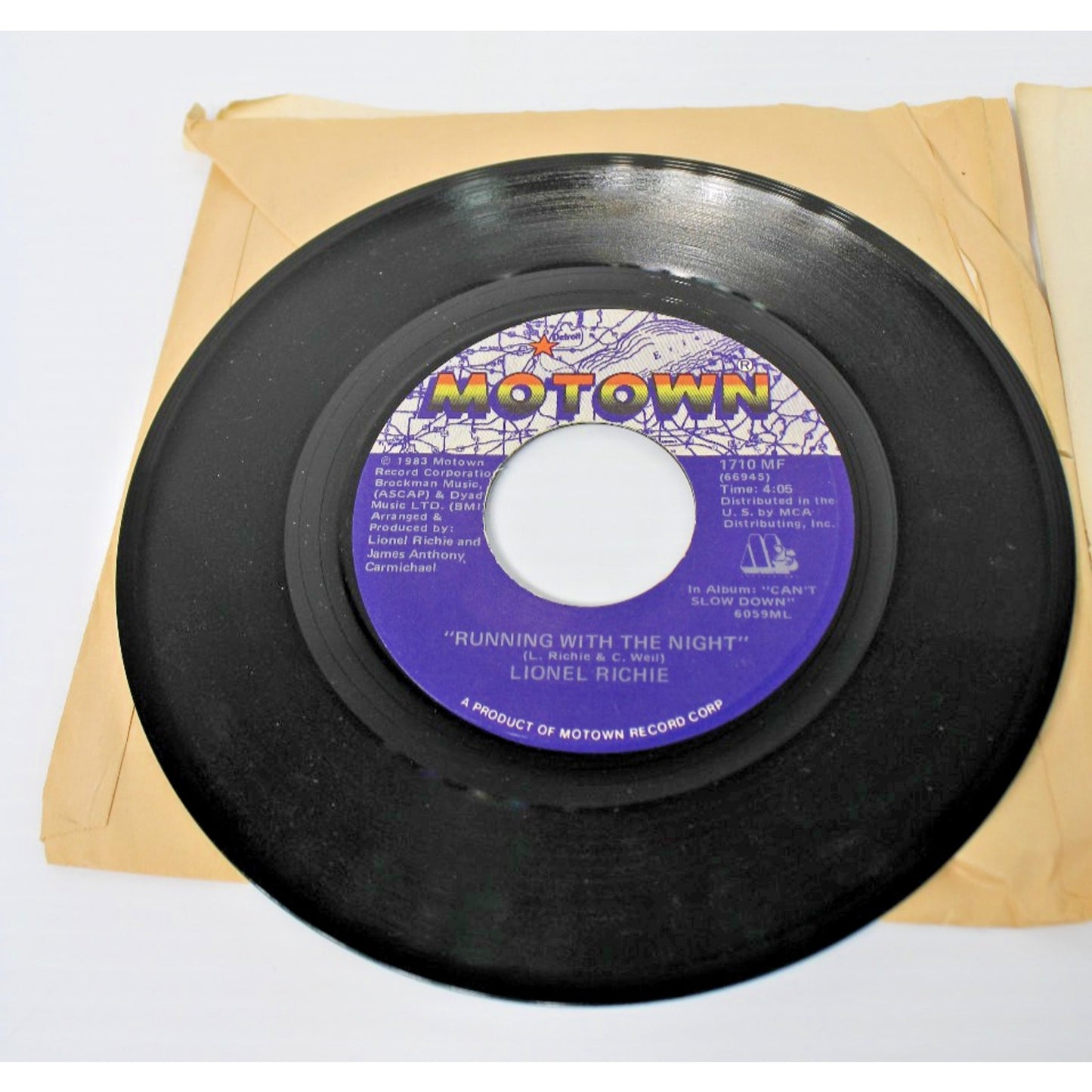 Lionel Richie- Two 7" 45 RPM Motown Records- Stuck On You, Round and Round- EX!