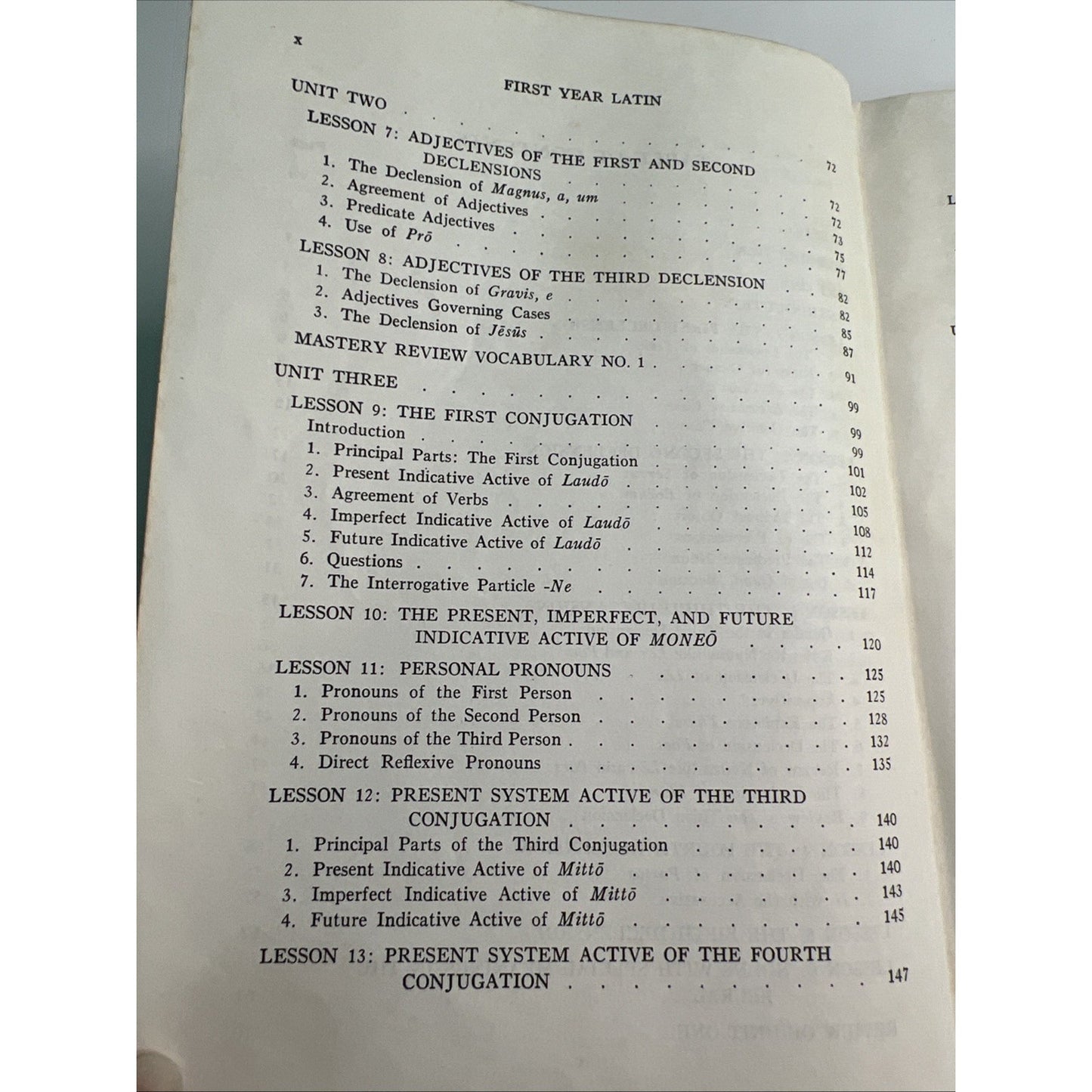 Robert J. Henle First Year Latin 1945 Hardcover Vintage Textbook Damaged